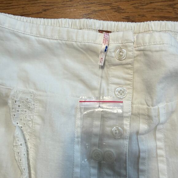 Free People Whitney Midi Skirt Size White Size: M Lace Prairie Cottage - Picture 5 of 6